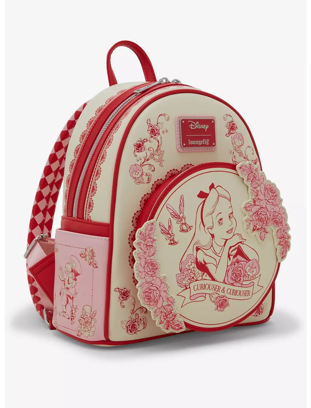 Mochila pequeña Loungefly Disney Alicia en el País de las Maravillas con estampado floral