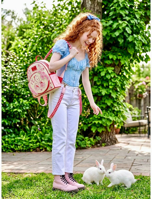 Mochila pequeña Loungefly Disney Alicia en el País de las Maravillas con estampado floral