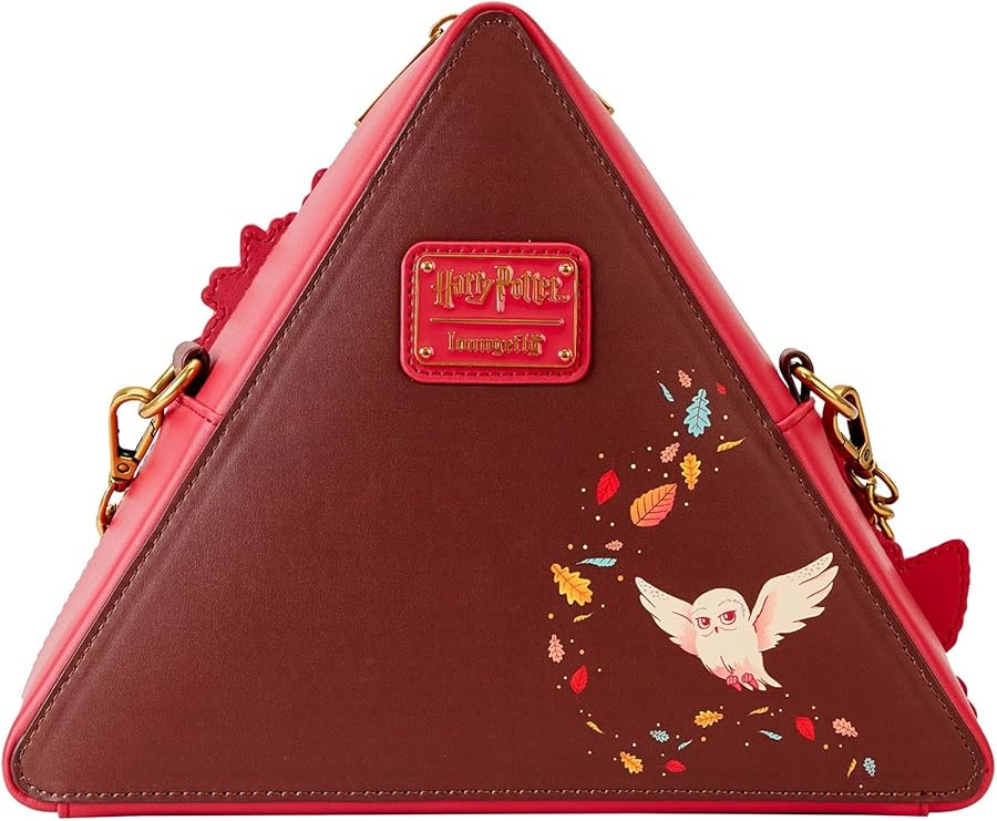Bolso bandolera con diseño de hojas otoñales de las Reliquias de la Muerte de Harry Potter