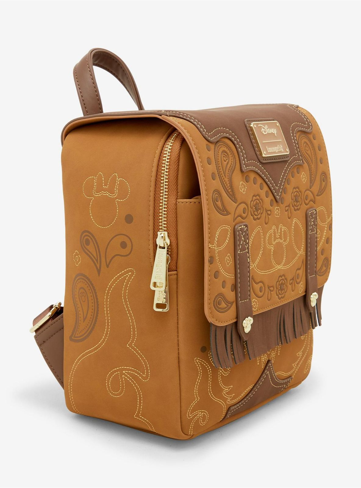 Mochila pequeña Loungefly Disney Minnie Mouse con estampado western