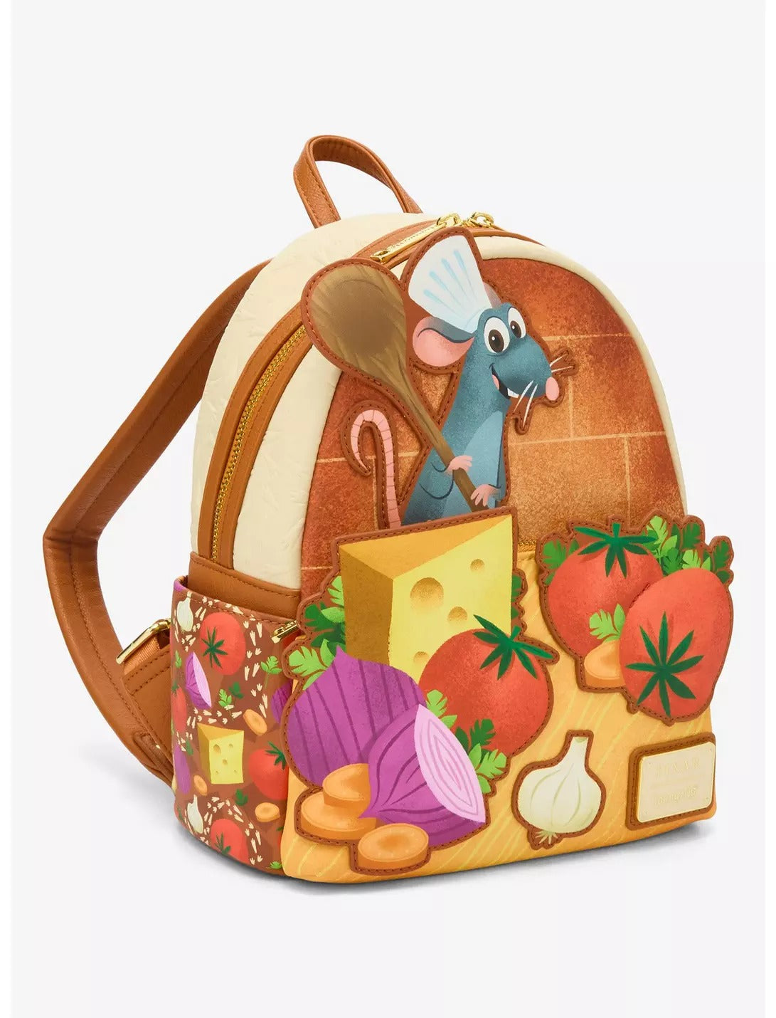 Mini Mochila Loungefly Disney Pixar Ratatouille Remy Food